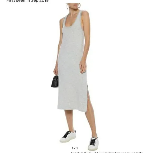 rag & bone marlon scoop neck dress heather grey XS - Picture 3 of 5